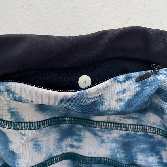 Lululemon Speed Tight III Sea Side Silver Fox Blue Size 4 - Picture 4 of 6